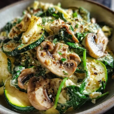Spinach Mushroom Ricotta Zucchini