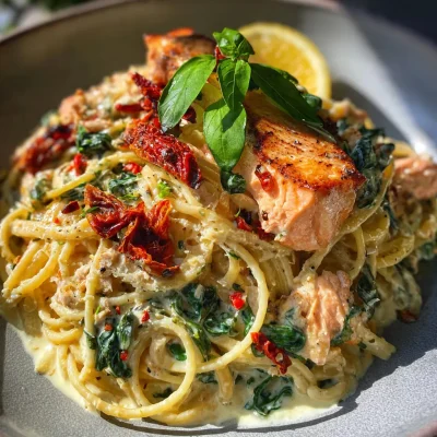 Creamy Tuscan Salmon Pasta