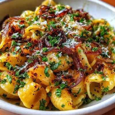 Caramelized Onion Chilli Pasta