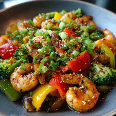 Shrimp Bell Pepper Stirfry