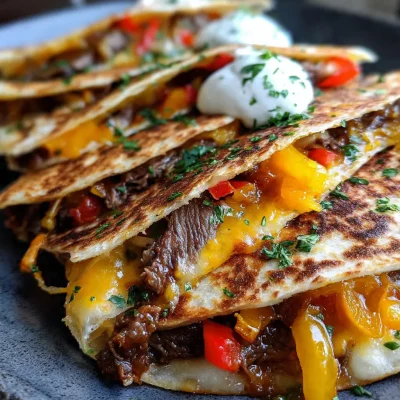 Blackstone Steak Cheese Quesadillas