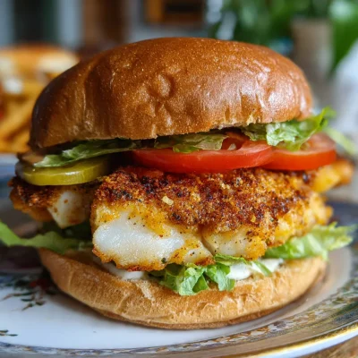 Crispy Fried Cod Sandwich