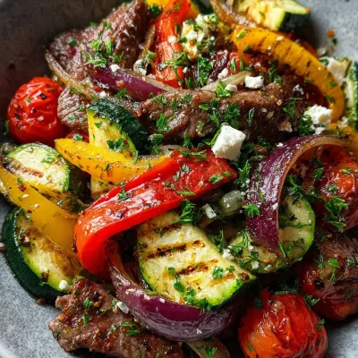 Mediterranean Beef Veggie Stirfry