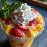 Mango Strawberry Sunrise Frappuccino