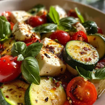 Zucchini Oil Tomato Cheese