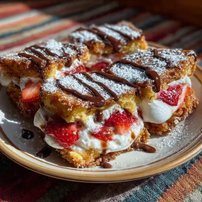 Fried Strawberry Cheesecake Sandwiches