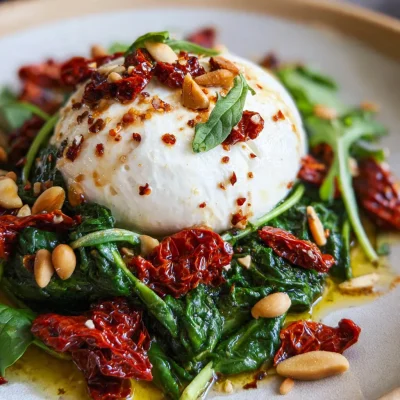 Spinach Sun Dried Tomato Burrata