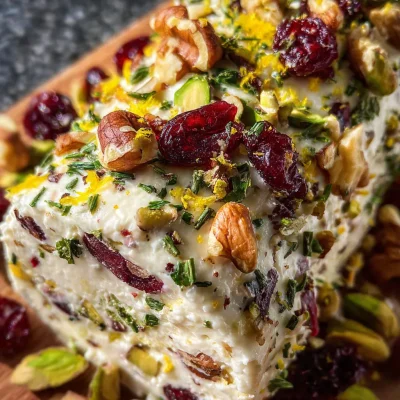 Cranberry Pistachio Cheese Log