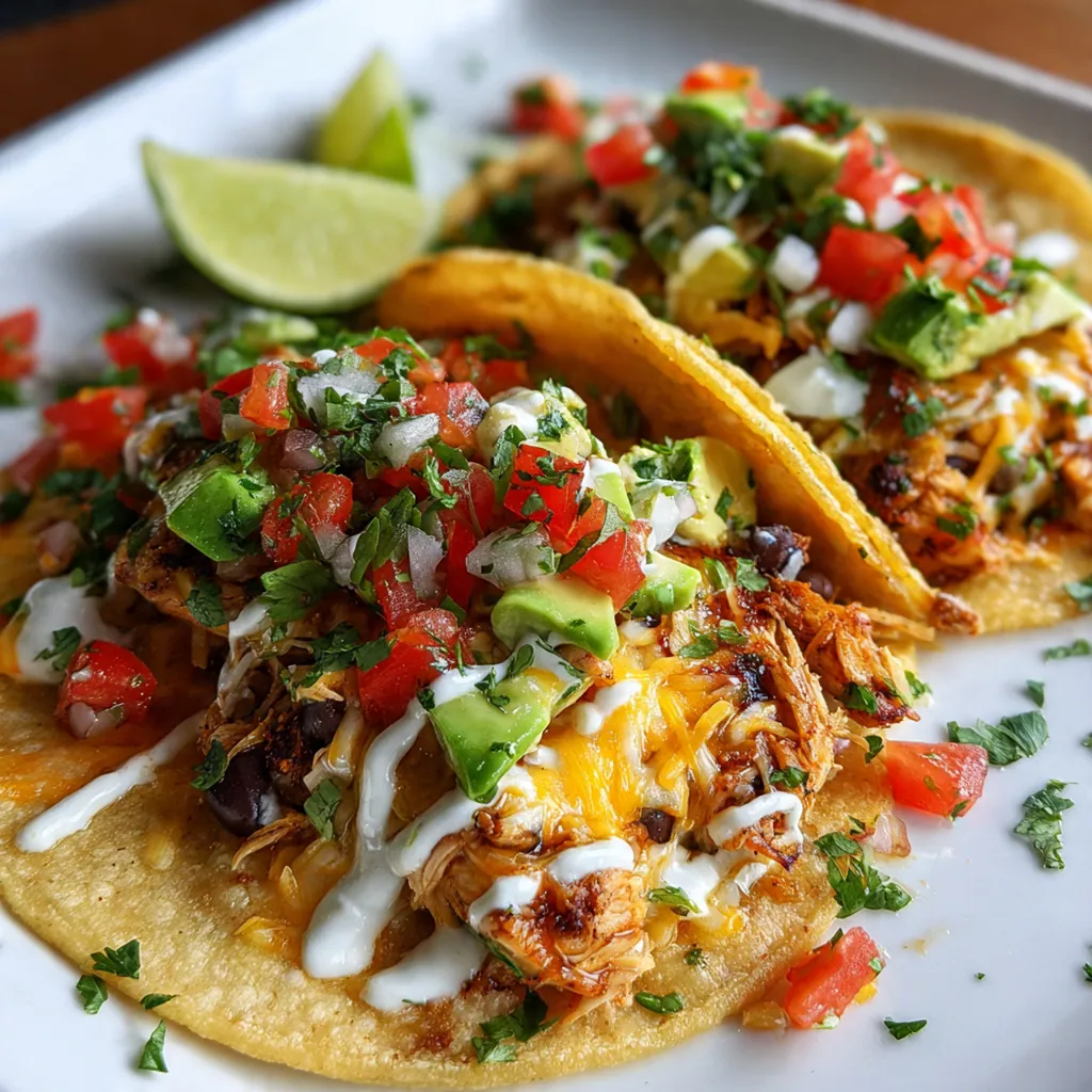 Decanasta tacos stacked high with tender shredded beef and fresh toppings on a wooden board