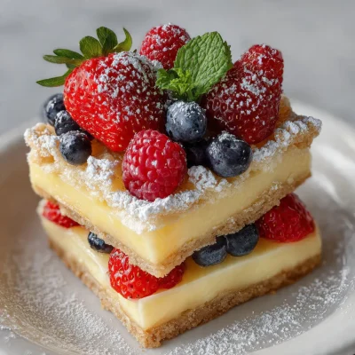 Vanilla Custard Cream Squares