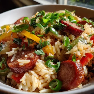 Smoked Sausage Rice Dinner