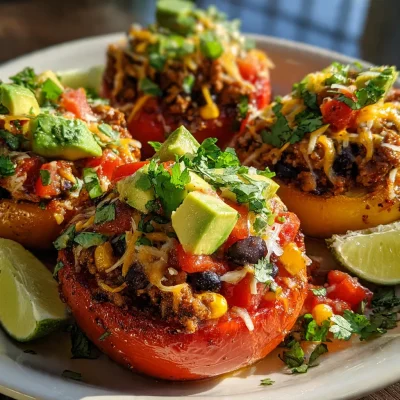 Easy Healthy Taco Stuffed Tomatoes