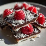 Chocolate Raspberry Coconut Slices
